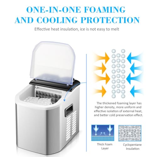 Máquina para hacer cubitos de hielo portátil 18kg/día miniatura 6