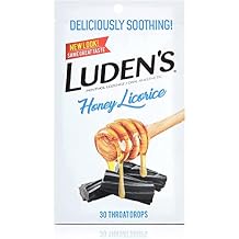 Ludens Throat Drops Honey Licorice - 30 ct, Pack of 5...