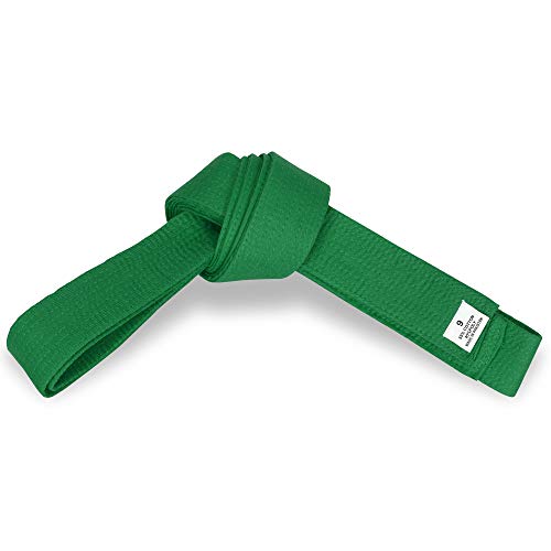 MACS Martial Arts Solid Color Karate Belt (Size 0-8) (Green, 6)
