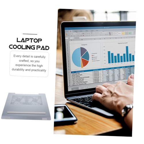 Base con ventilador para laptop de aluminio y doble fan miniatura 3