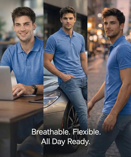 Image of Scott International Cotton Polo T Shirt | Collar Half Sleeves Plain T-Shirt | Tshirt for Men Stylish | Casual Tee for Office, Sports, Gym & Everyday Comfort | Men's Breathable All-Season Tshirt
