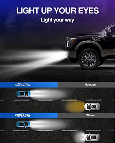 Marsauto AFGG1SH11-E H11 H8 H16 Led Fog Light Bulbs, 6000K Xenon White, Superior Bright Csp Chips 360-Degree Illumination Drl, Halogen Bulbs Replacement For Cars,Trucks,Suvs thumb #4