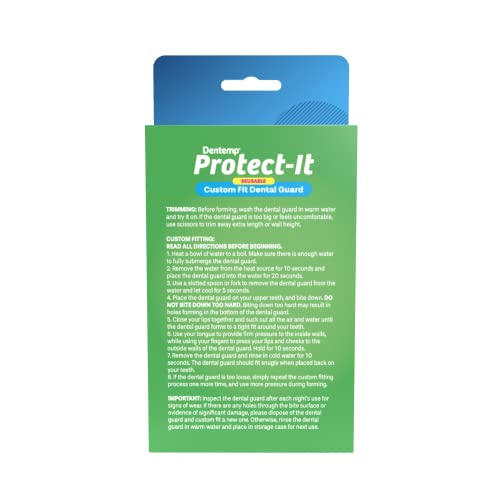 Image of Dentemp Protect-It Custom Fit Mouth Guard 4 Pack for Teeth Grinding at Night - Night Guards for Sleep