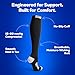 SB SOX Lite Compression Socks for Men & Women (15-20mmHg) – Best Compression Socks for Travel, Sports, and Daily Wear - XXL Sizes too! (Black/Gray, L/XL)