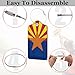 Arizona State Flag Luggage Tag for Suitcase, Women Men Leather Suitcase Tags with Privacy Cover for Travel Bag Cruise