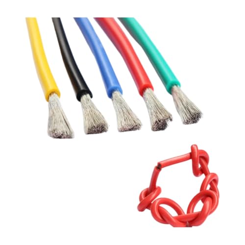 Cable de silicio para altas temperaturas con núcleo de cobre flexible de 2 metros