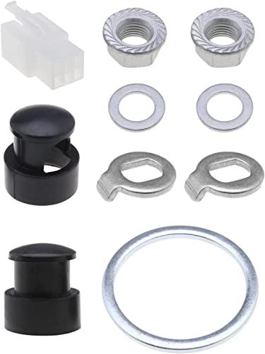 Image of E-Bike Hub Motor Nuts Bike Safety Washers Electric Bicycle Wheel Lock Nuts Motor Axle Bolt Screw Full Set (M12 Shaft)