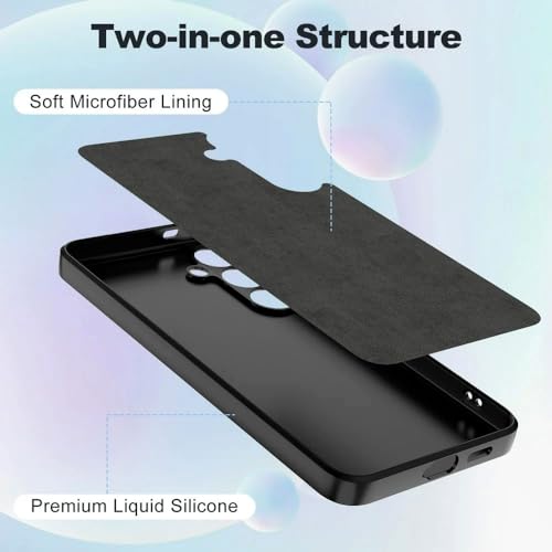 Image of Back Cover for Samsung Galaxy S24 Plus 5G | Full Camera Protection | Premium Liquid Silicon Case | Flexible Bumper Case for Samsung Galaxy S24 Plus 5G (Black)