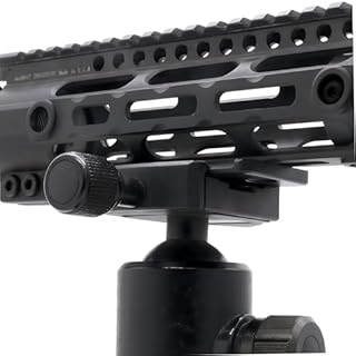 HIGOO Aluminum Rifle Tripod Shooting Stick Gun Rest Stand Compatible with MLOK Handguards for Hunting & Shooting, 21-63 Inches