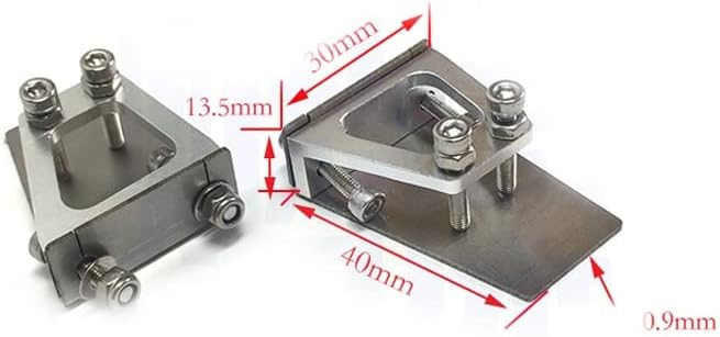 1Pair 30x40x13.5mm CNC Trim Tab Flaps Stainless Steel+Aluminum Spare Parts for 60-75cm RC Speedboat FSR-O Boat
