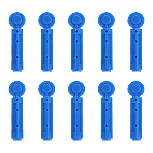 EXCEART Bloodletting Pen 200Pcs Disposable Sterile Blood Lancet Needles Blood Collection Pens Twist Top Lancets Glucose Measurements (Blue)