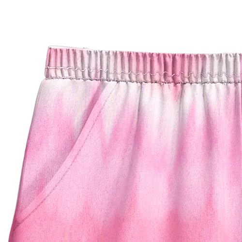 Image of LQSZ Girls Pajamas Set with Pocket Toddler Kids Short Sleeve Sleepwear 3-14Y Pjs Set