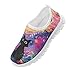 Pointodoor Kids Art Paint Shoes for Boys Girls Slip on Fashion Causal Sneakers Black Cat Rainbow Sky Print Walking Running Tennis Shoes Zapatos para Niñas