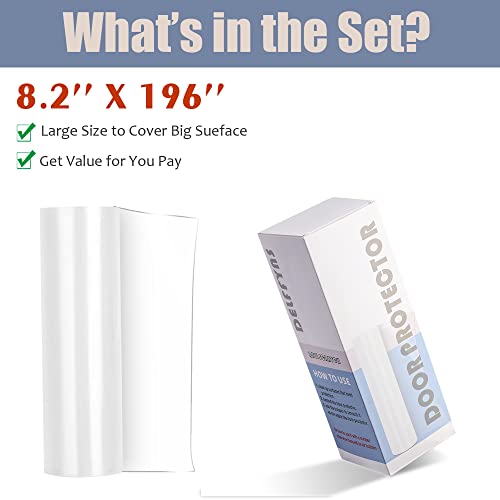 Delffyns Door Scratch Protector From Dog Scratching, 200'' X 8.3'' Anti Scratch Guard Deterrent Tape, Ultra Durable Pad For Cats Dogs, Door Frame Protector For Screen Door, Window, Wall, Chari Leg #TOP5