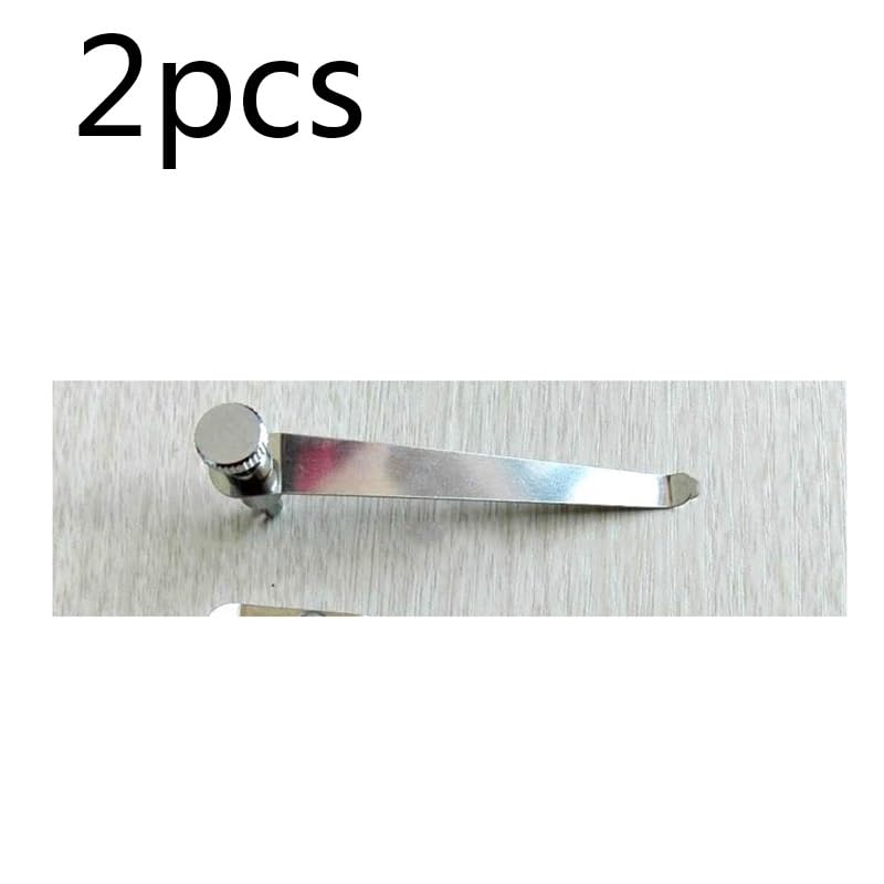 Microscope 2pcs Stereo Biological Microscope Stage Holder Slides Clips Stainless Steel(8.2CM)