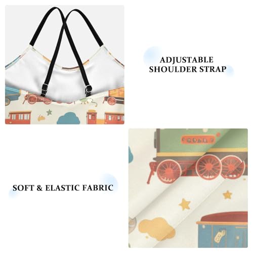 KLL Funny Steam Train Girl 1 Piece Swim Suit Beach Swimming Suits Adjustable Shoulder Strap UPF 50+3