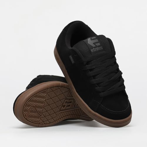 Image of Etnies Kingpin - Classic Skate Heritage Fashion Style with on-Trend Puffy Look, Reinforced Cupsole - Black /Dark Grey /Gum - 10