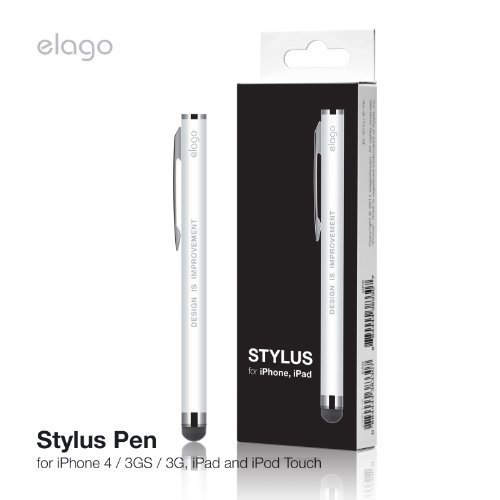 elago Stylus [Clip][White] - [Reliable][Simple Design][PenClip] - for iPad, iPad Pro, iPad Mini