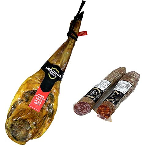 5 Kg Paleta Ibérica de Bellota Pata Negra + Embutidos ibéricos 1kg -, Curación de 24-30 meses