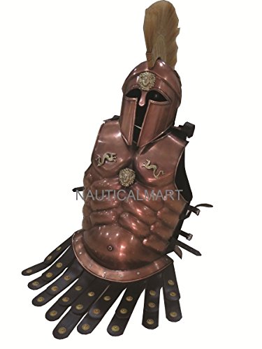Disfraz medieval acero Coraza Pechopetral con Corinthian casco