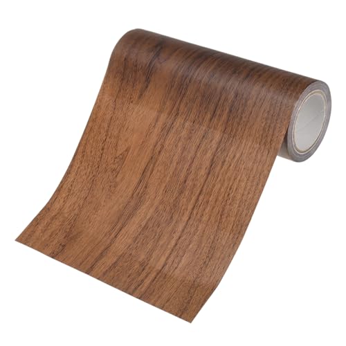 Image of M METERXITY 1-Roll Wood Grain Repair Tape, 6 Inch x 15ft Self-Adhesive Wood Floor Tape, Realistic Textured Repair Patch, Contact Paper for Furniture /Floors /Home Decor [Dark Brown]