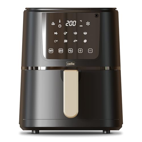 Cello 4 Litre 1400W Digital Air Fryer in Black with In-Built