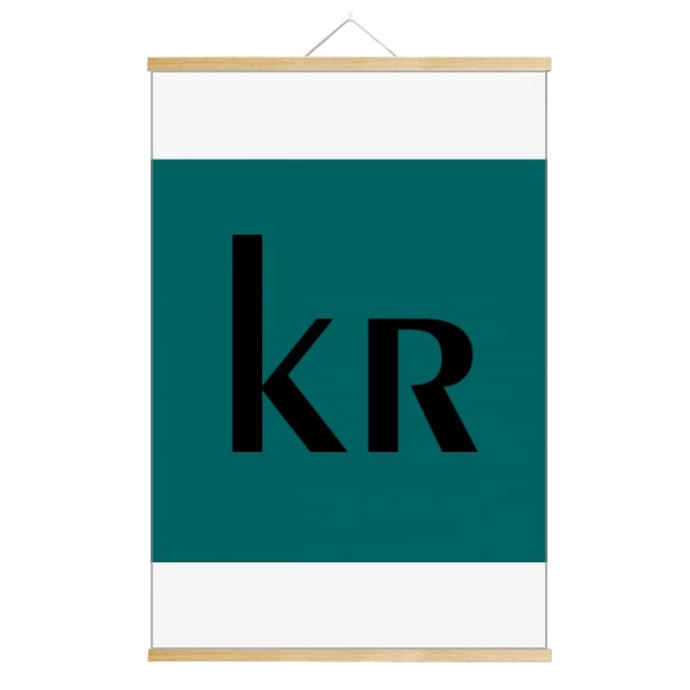 Amazon.com: Denmark Currency Symbol kr Scroll Hanging Painting Decorative  Picture : 居家與廚房