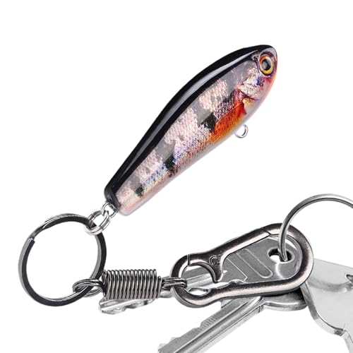 Riaisttd Llaveros con decoración de pesca – inspirado en la pesca divertido | Charm de pescador con cebo de – para bolso de hombro mochila de cumpleaños Día del padre Navidad Salón de