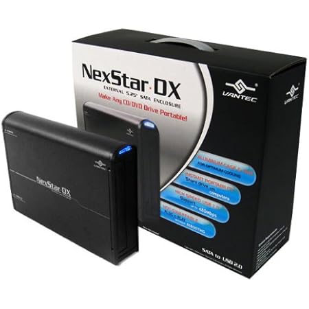 Vantec NexStar DX NST-530S2 5.25-Inch SATA to USB 2.0 Optical Drive External Enclosure (Black)