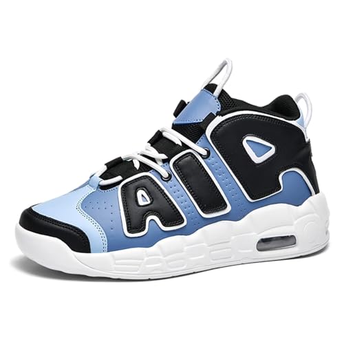 Mens Womens Basketball Sneakers Air Uptempo Lightweight and Breathable Running Walking Shoes Anti-Slip Outdoor Sports Tennis Trainers
