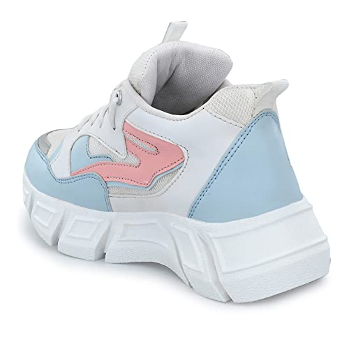 Image of ROWLANS Women's Synthetic Leather Stylish /Comfortable /Running /Gym Lace-Ups Sports Shoes