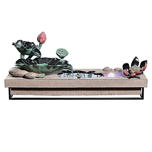 WEIZIWF Fuente de mesa Fuente de decoración de oficina Fuente de cascada afortunada Decoración de interiores Fuente de agua de escritorio Fuente de agua decorativa para el hogar Fuente de interior