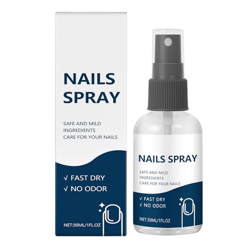 Nails Spray Fast-Drying Nail Care Moisturizer with No Odor Formula for Men & Women, Safe Mild Ingredients, 30ml/1fl oz
