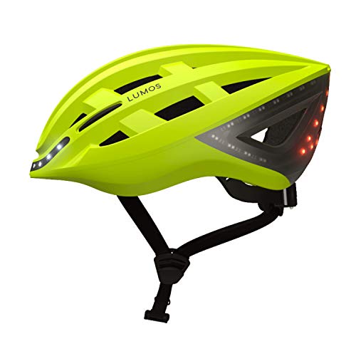 Lumos Kickstart Smart Bike Helmet (Electric Lime) | Front and Rear LED Lights | Turn Signals | Brake Lights