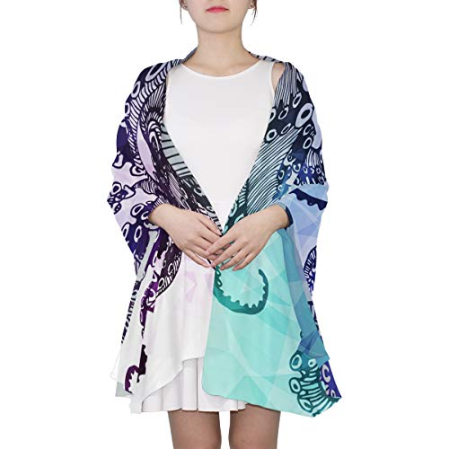 Custom Style Woman Chiffon Scarf Ladies Soft Wrap Silk Shawl2