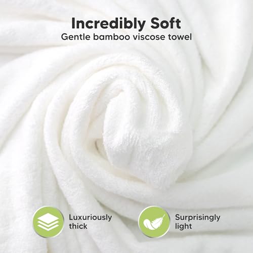 Image of KeaBabies Hooded Baby Towel for Newborn, Baby Bath Towels (Bunny, 35x35) | Viscose Derived from Bamboo, Large Baby Towels with Hood, Boys, Girls, Toddler, Soft Absorbent Baby Bath Essentials