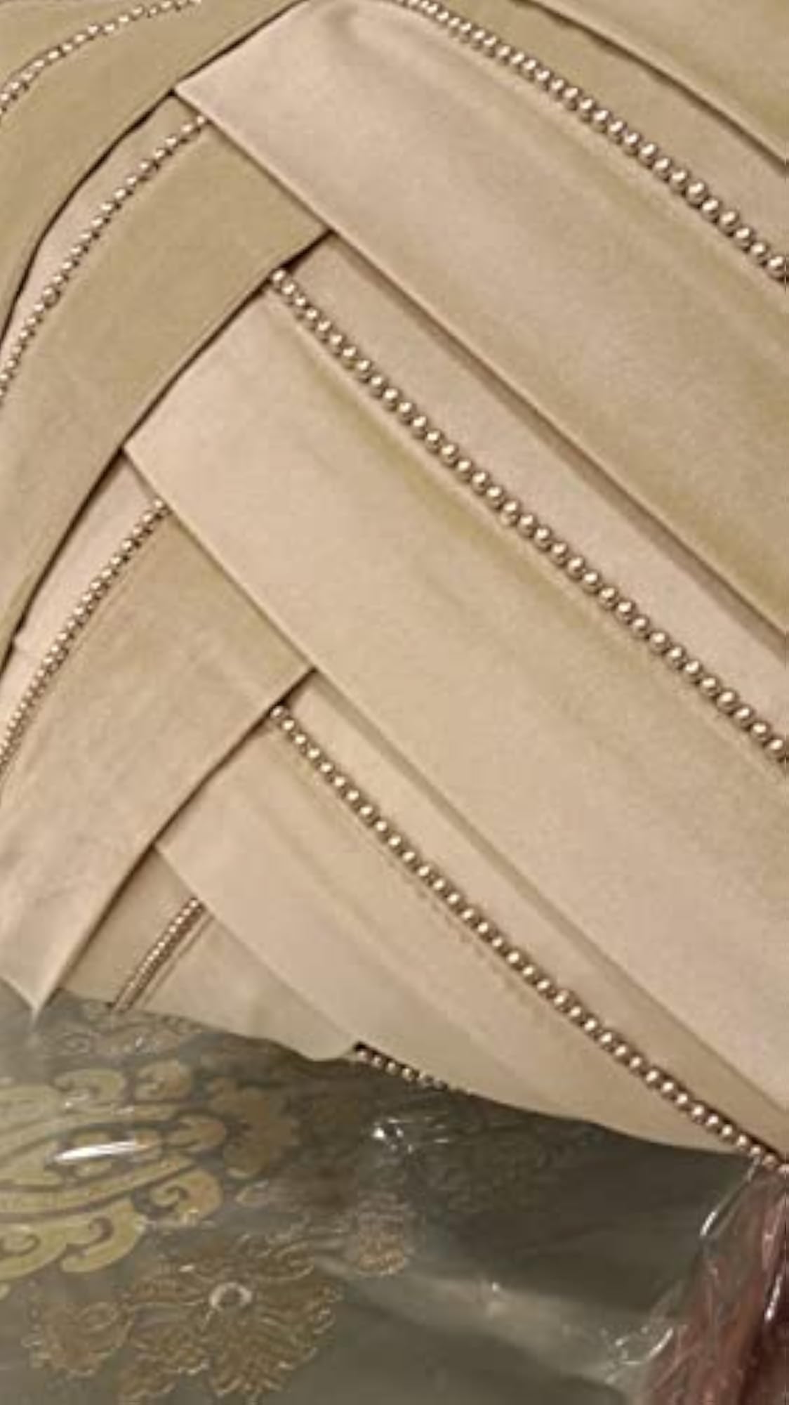 Velvet Beaded Cushion Covers, Silver