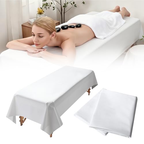 Fundas de cama de spa que evitan manchas de aceite, sábanas de masaje de PVC de dos piezas