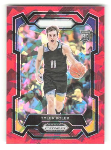 2024-25 Panini Prizm Draft Picks Prizms Red Ice #7 Tyler Kolek Marquette Golden Eagles NCAAA Basketball Trading Card