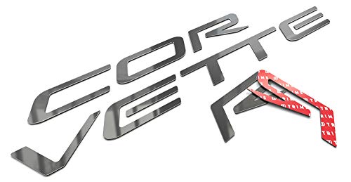 Bdtrims Front And Rear Raised Letters Compatible With 1997-2004 Corvette C5 Models (Chrome) #TOP3