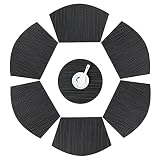 V-Shine Round Table Placemats Wedge Shaped Place Mat with Centerpiece Round Mat Table Mats Washable,
