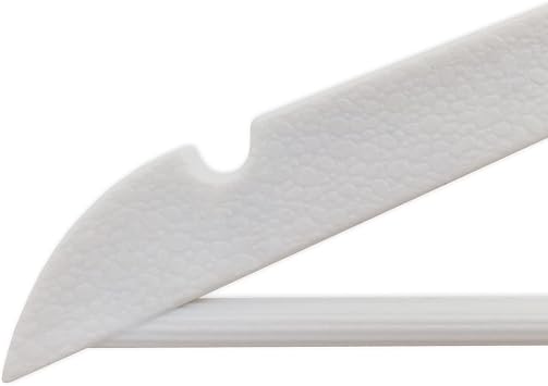 Askıcı 12 Adet Ahşap Görünümlü Plastik A Kalite Askı, Kıyafet Ve Elbise Askısı Beyaz aa-ahşapgrnmbyz12