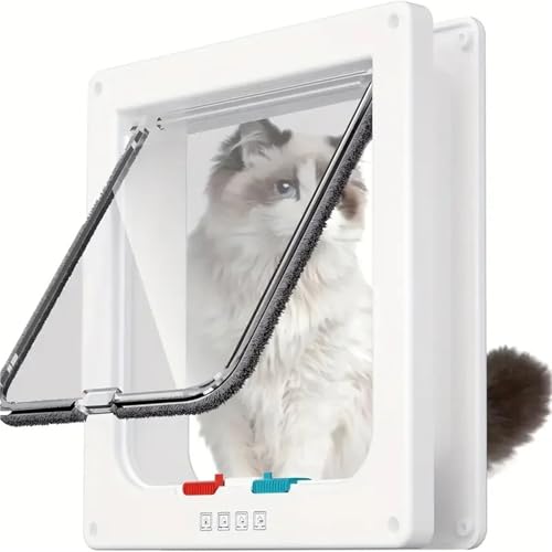 Puerta para mascotas con interruptor controlable para evitar salidas nocturnas de perros 4