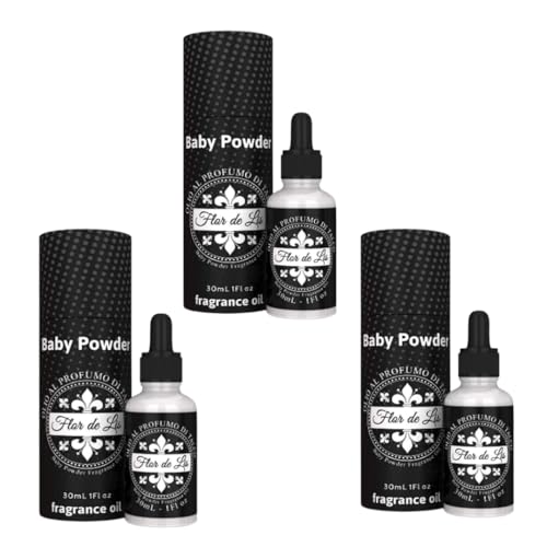 Parfum pour Sèche-Linge au Talc Flor De Lis : Lot de 3 Huiles Parfumées Multi-Usage