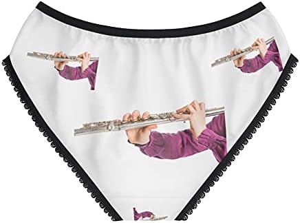 SpreadPassion Transverse Flute Panties, Transverse Flute Underwear, Briefs, Cotton Briefs, Funny Underwear, Panties For Women