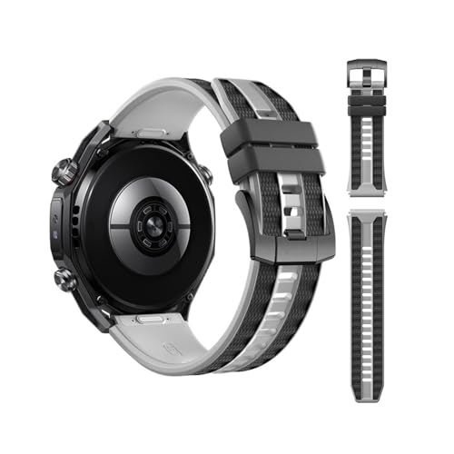 [PLYYQZM] 22mm�N�C�b�N�{�^���V���R���X�g���b�v,�ɍ��� Hua wei GT6 GT5 Pro GT4 46mm GT Runner 2 �X�|�[�c�o���h,�ɍ��� Hua wei Watch 5 4 �u���X���b�g�ɓK�p(Grey,FOR GT 