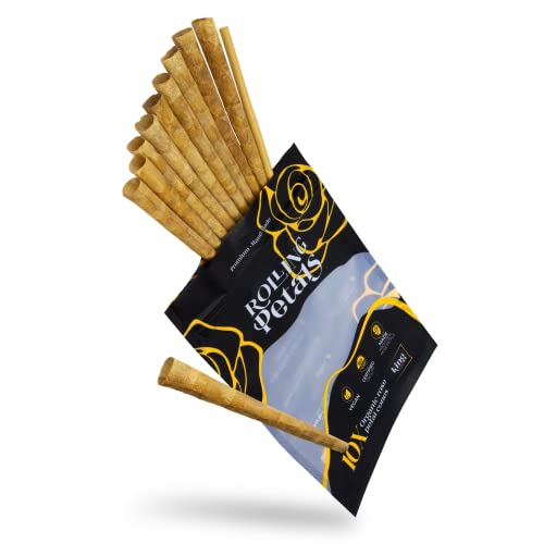 Rose Petal Cones Prerolled | King Size | 10 Cones | Handrolled Cones Ranging in Color Shades of Vibrant Yellow