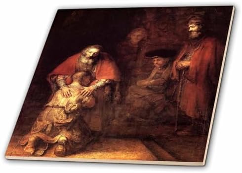 3dRose Print of Rembrandt Painting The Prodigal Son 4 Inch Ceramic Tile image 5