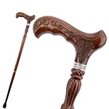 Chinese Knot Brown Wooden Fashion Stick Decorative Vampire Cospaly Party Wood Walking Cane Halloween Mace Wand Crosier 93cm