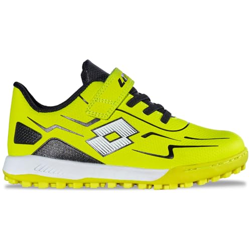 Lotto KOBATO T Baskets Unisexes pour Enfant, Jaune/Noir, 38 EU